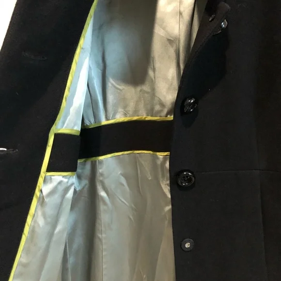 J. Crew wool long jacket, black, great condition - Picture 5 of 8